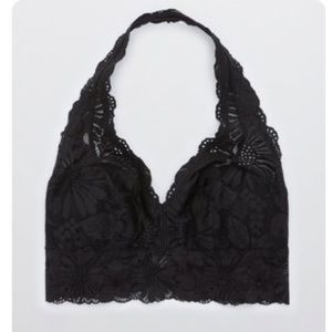 Aerie Garden Party Lace Padded Halter Bralette